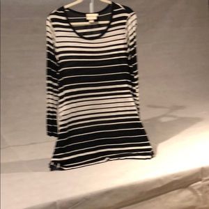 Black and white striped top